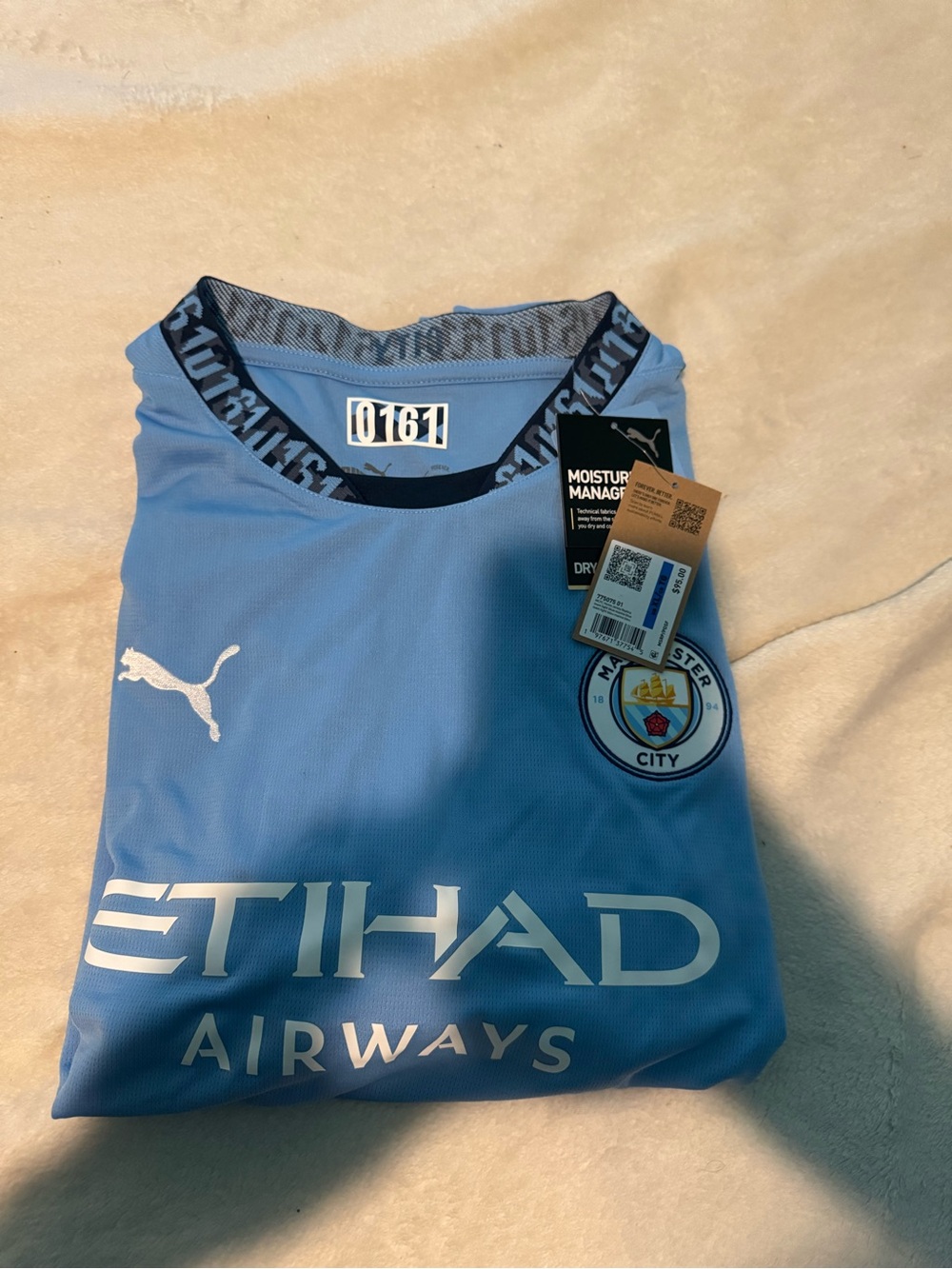Puma Kids Manchester City Jersey in Sky Blue